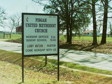 Pisgah church
            sign